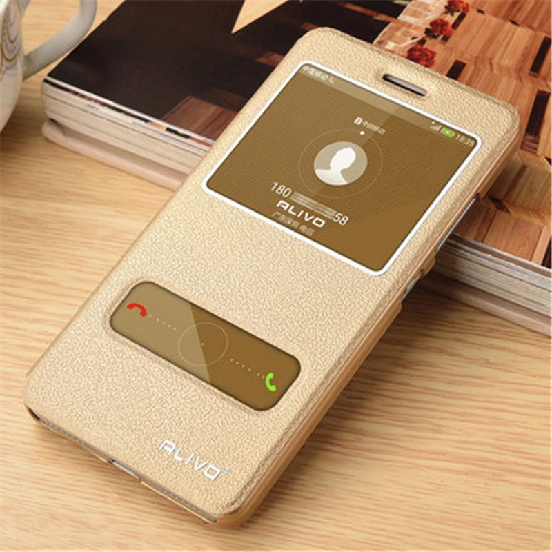 Оригинальный alivo для Huawei Honor 7i чехол PU кожаный жесткий телефона окном View |