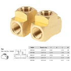 3-ходовой латунный фитинг для шланга, тройник с внутренней резьбой NPT, 2 шт., 18 дюйма, 14 дюйма, 38 дюйма, 12 дюйма, 3700 дюйма (модель)