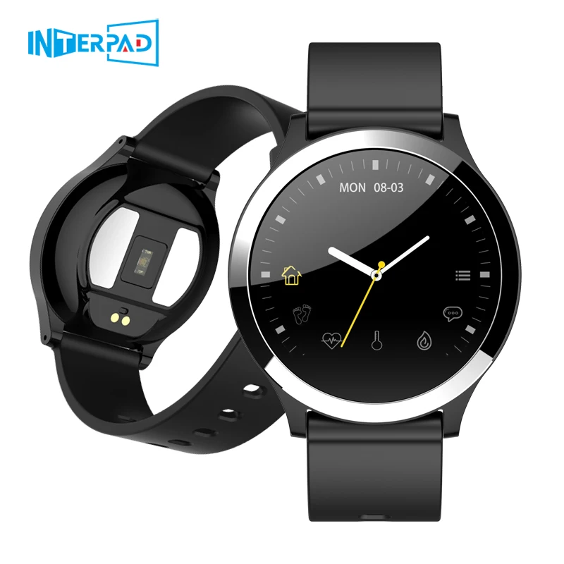 Новейший Interpad ECG PPG монитор артериального давления пульсометр Смарт часы 1 22
