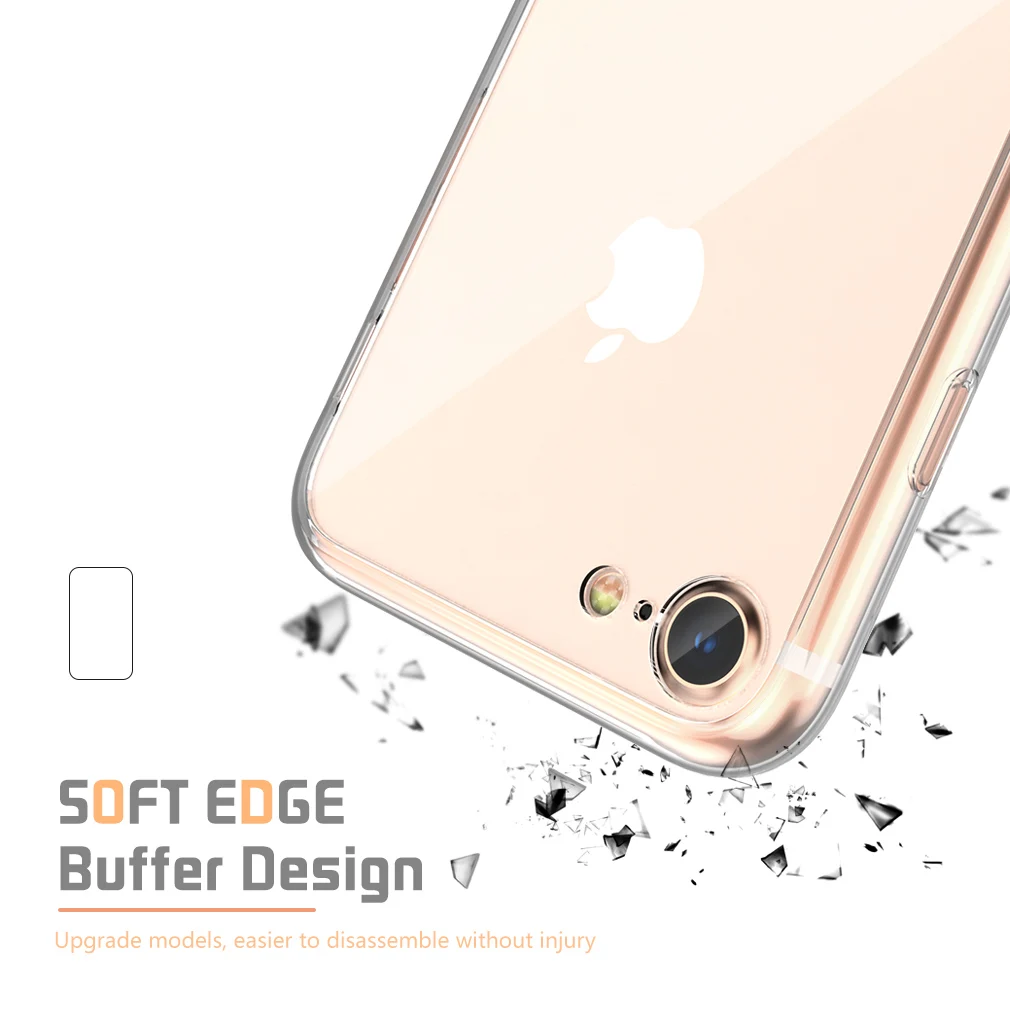 Стекло чехол для Iphone 7 8 X плюс черный мягкий силикон + стекло HD бренд закаленное Coque