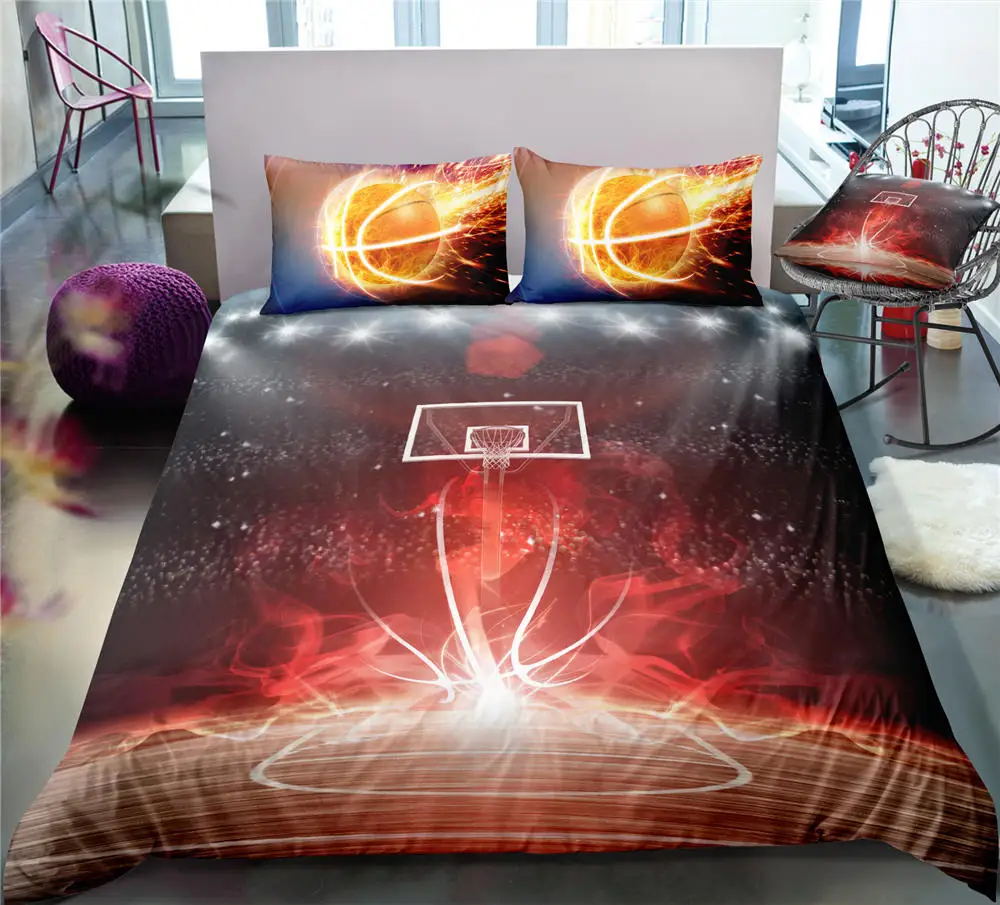 

Thumbedding Dropship Water Firing Football Print Bedding Sets Full 3D Sport Duvet Cover Set High Quality Designed Bed Set 3pcs