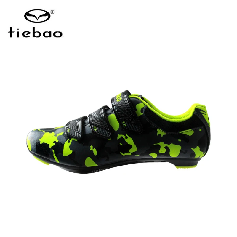 green Tiebao/Профессиональная обувь для велоспорта; Ультралегкая обувь для шоссейного горного велосипеда; обувь для гонок; спортивная обувь для велоспорта; Zapatillas Ciclismo - Цвет: green