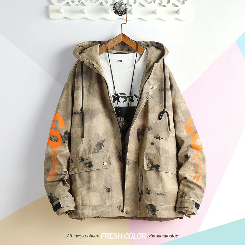2019 Весенняя и летняя модная новинка свободная камуфляжная Рабочая куртка