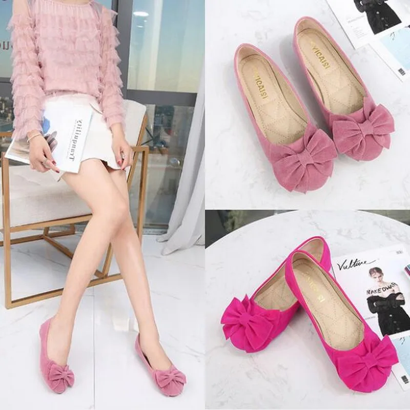 Новые весенние Обувь в горошек Женские 2021 бантом круглый носок с закрытым носком