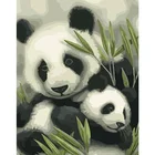 Картина по номерам сделай сам, Прямая поставка, 40x50, 50x65 см, милая панда, мама и ребенок, животное, холст, свадебное украшение, искусство, картина, подарок