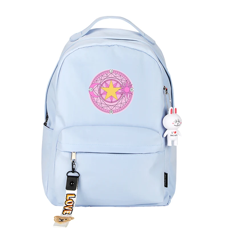 Аниме карта Captor SAKURA Kawaii женский рюкзак SAKURA милый рюкзак нейлоновые школьные сумки для девочек-подростков мультяшный рюкзак для путешествий - Цвет: 16
