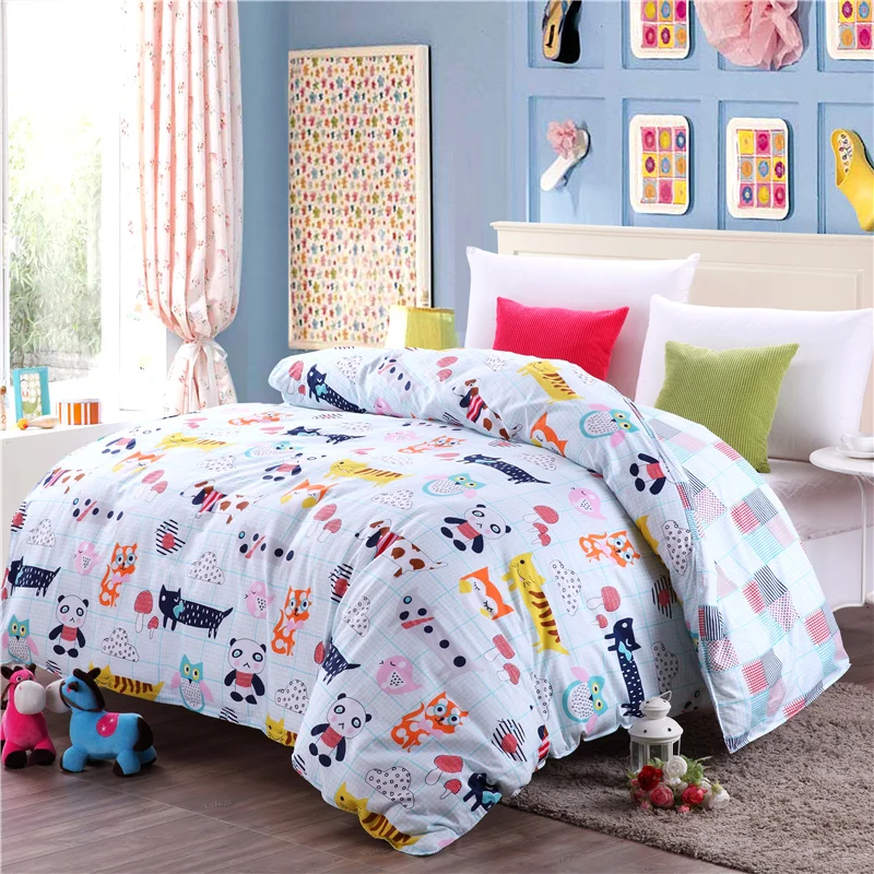 Домашний текстиль маленькие животные рисунок из мультфильма 100% хлопок