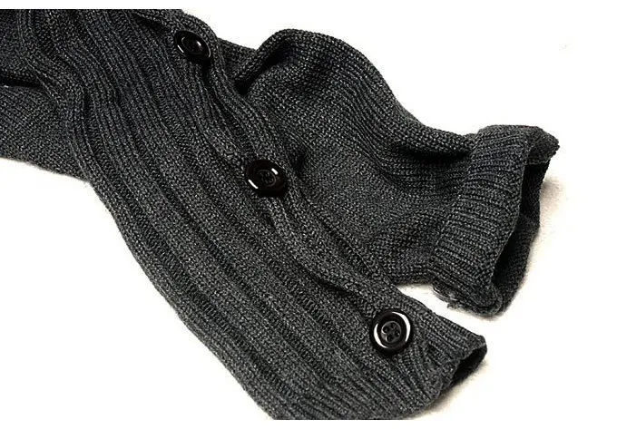 QUANBO Spring Autumn New Sweaters Men Personality Scarf collar Winter Pullover Male Slim Fit Lrregular Men Knitwear sweater