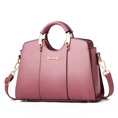 Luxury Handbags Women Bags Designer Shoulder Bag Crossbody Fashion Female Bags Ladies Handbag Leather Waterproof Messenger Bag - Color: Pink