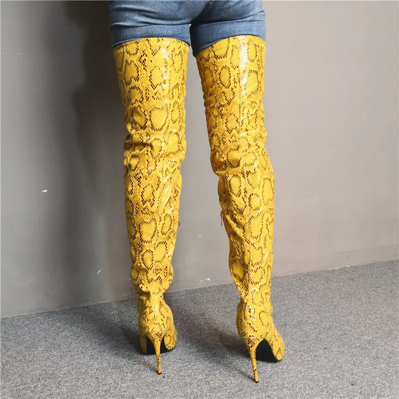 Женские ботфорты с острым носком на молнии высоком тонком каблуке|Ботфорты| |