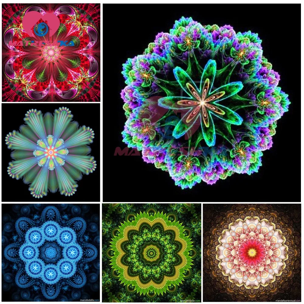 Мандала 5d Сделай Сам алмазная живопись с украшением в виде кристаллов diy Алмазная