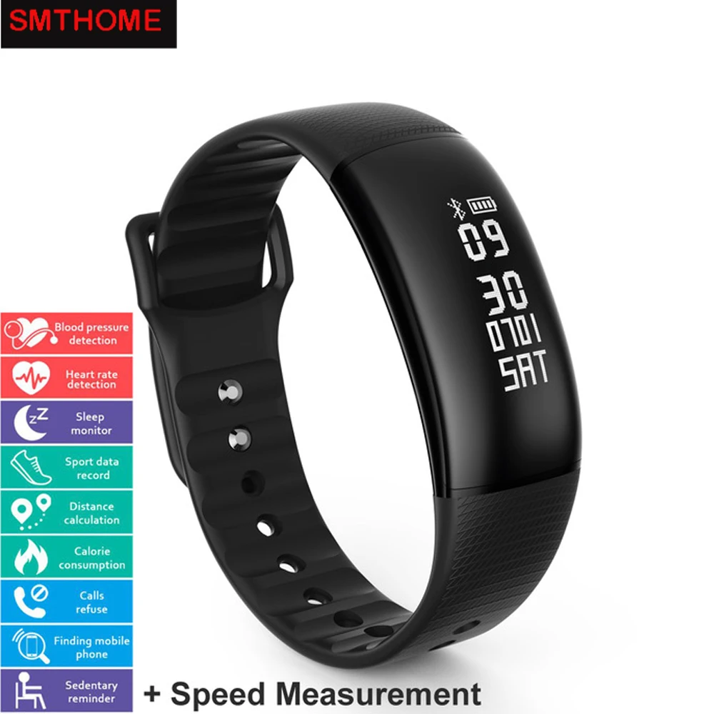 A69 Smart Wristbands 24H Automatically Heart Rate Blood Pressure Monitor Pedometer Speed Measurement Activity Tracker Bracelet |