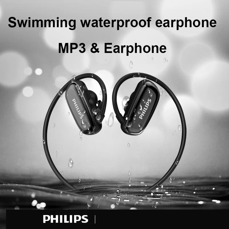 Оригинальный Водонепроницаемый MP3-плеер Philips 8 ГБ Bluetooth наушники Спортивная
