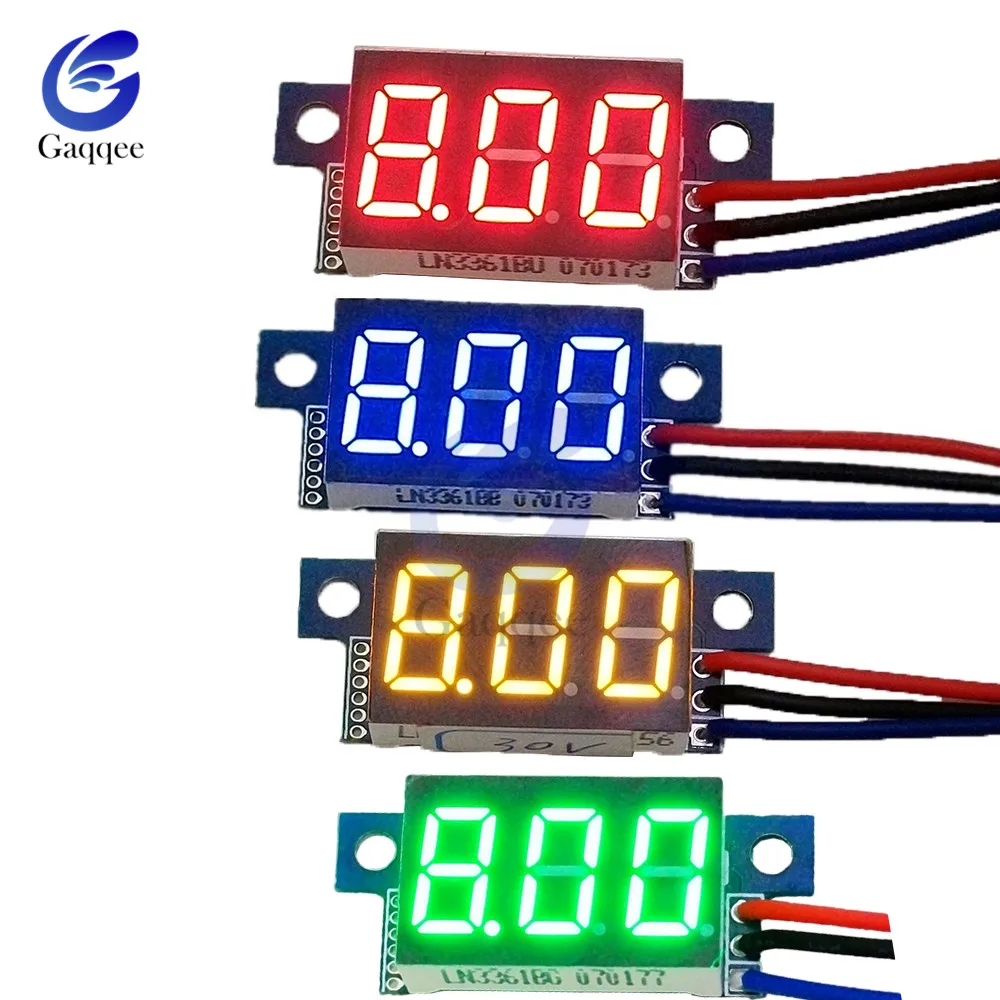 DC 0 30V 12V 24V 3 провода 36 дюймов ''Синий Красный Зеленый LED Панель Вольт Напряжение