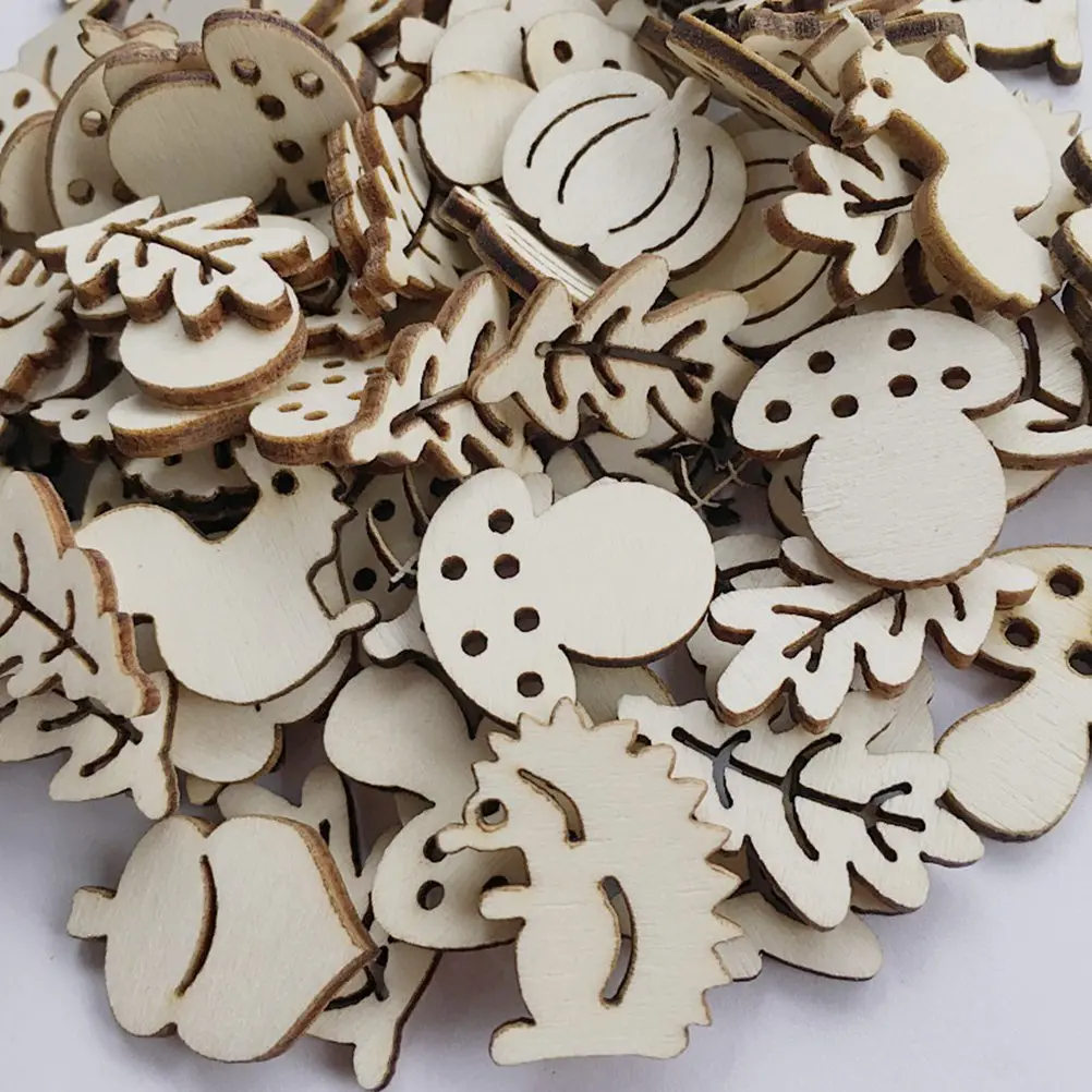 100 шт. Забавный DIY милый креативный грибной деревянный кусок Подвесной для