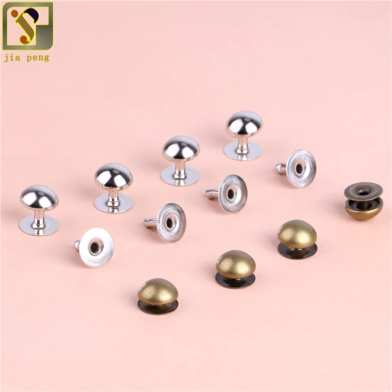 Круглые металлические шипы с заклепками для сумок, ремней, одежды, браслетов, металла, «сделай сам», обувь для кожевенного ремесла, 12x8, 12x10 мм, 13x12 мм, 14x10 мм, 50 комплектов