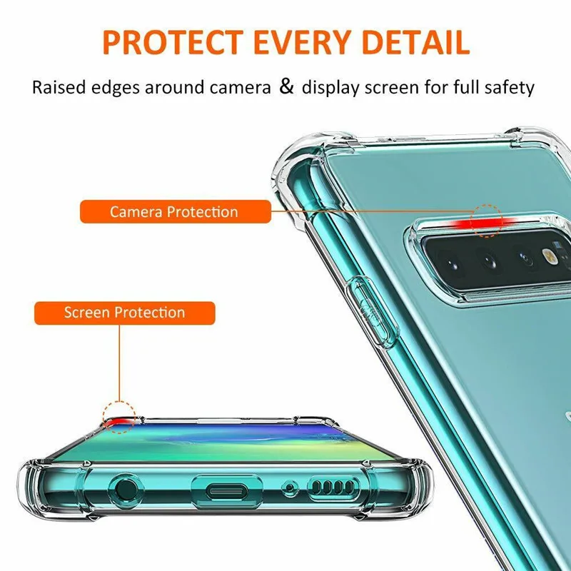Soft TPU Case For Samsung Galaxy S10 Plus S10E Transparent Silicone Back Cover E Ultra Slim Clear Cases |