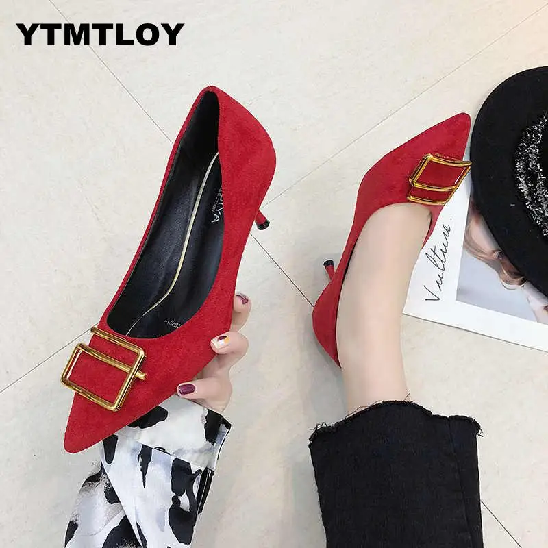 2019 Летняя женская обувь туфли-лодочки с острым носком платье для отдыха на