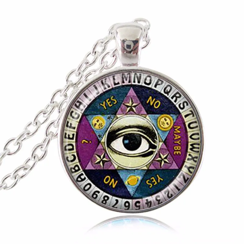 Ouija доска кулон ожерелье Иллюминаты Psychic читатель ладони дух ювелирные изделия