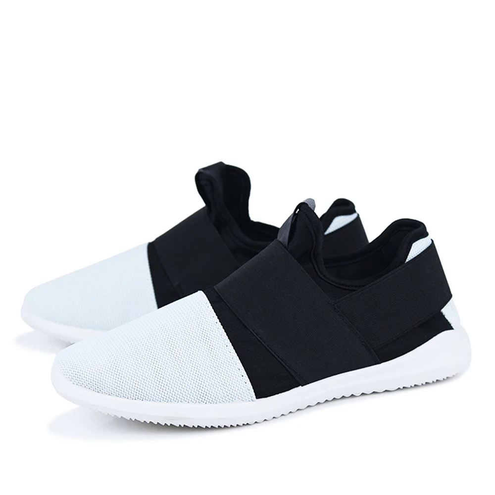 Cheap Air Mesh Fabric Mens Loafers Black White Color Cloth Patchwork Leisure Canvas Shoes for Mans Cool Walk | Обувь