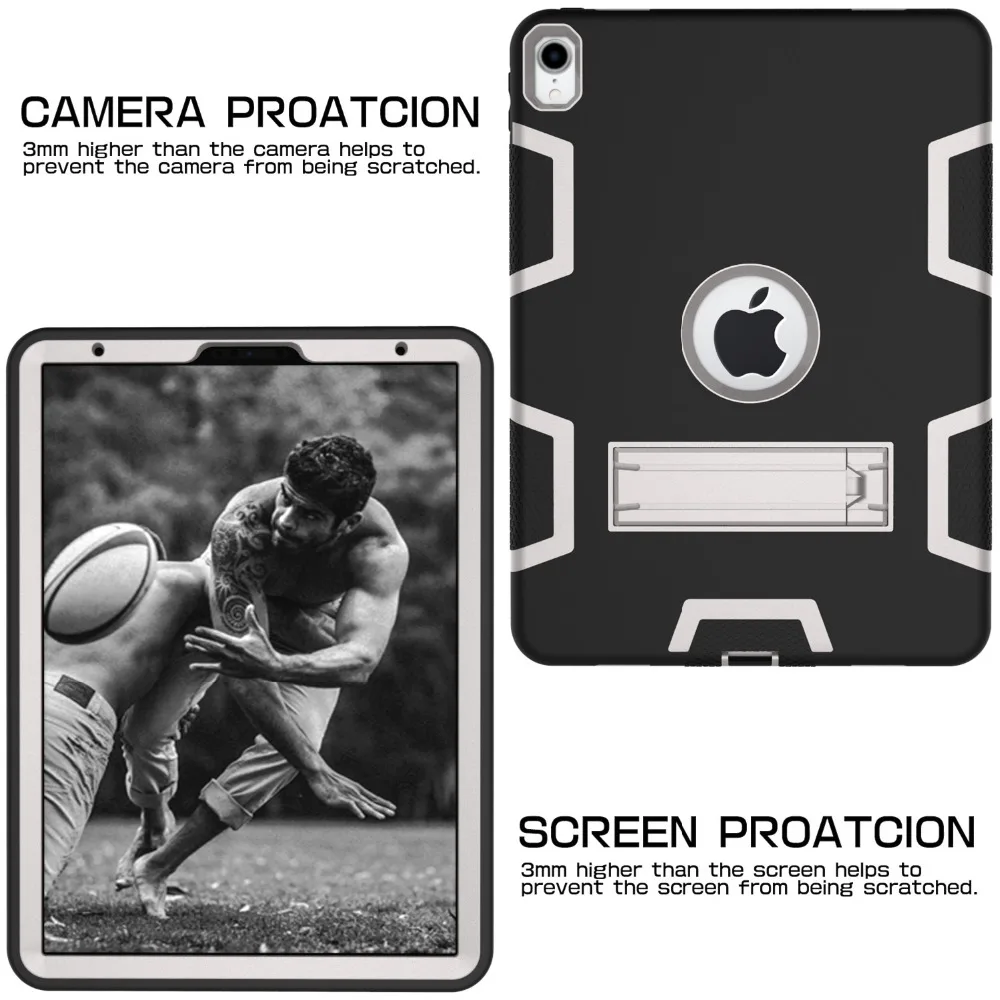 Новинка Чехол для iPad Pro 11 гибридный прочный резиновый пластиковый + силиконовый