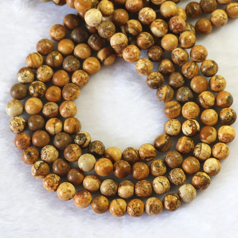 Круглые свободные шарики из натурального камня 6 мм 8 10 12 аксессуары для