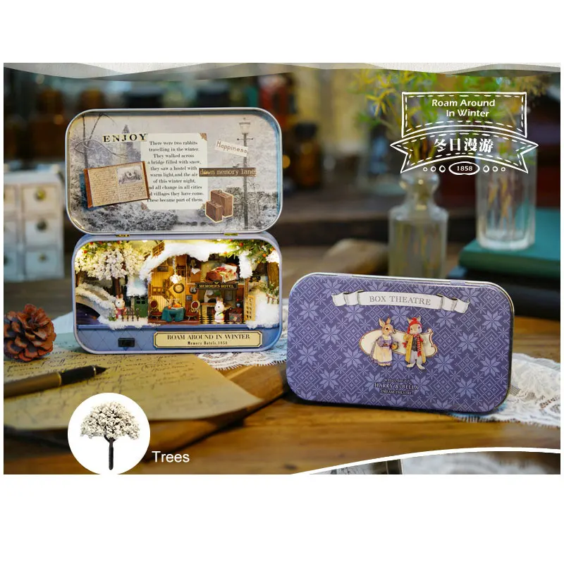 DIY кукольные домики для детей коробка театр Forest Rhapsody 3D мини-Головоломка сделай