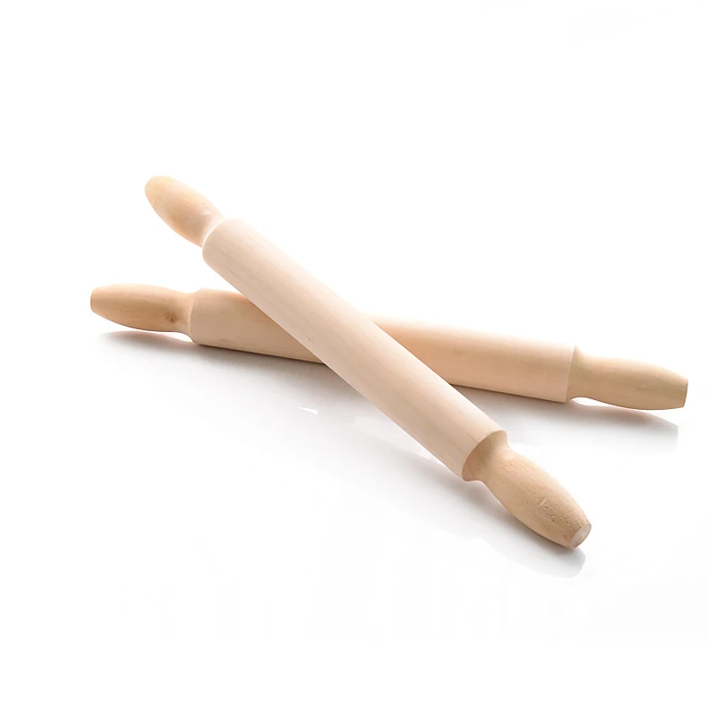 Wooden Large solid wood rolling pins pizza bread biscuit baking tool stick Decoration Dough Roller Wooden sticks kitchen Accessories - Цвет: Wooden