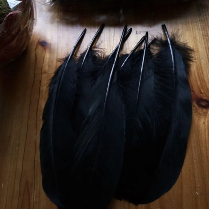 20 шт. высококачественные натуральные черные перья фазана 6-8 дюймов/15-20 см | Дом и
