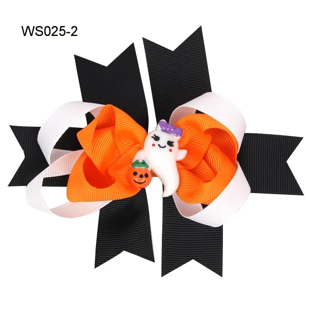 20 шт девушка 5 &quotХэллоуин Карнавал заколки для волос с бантами перо Кристалл