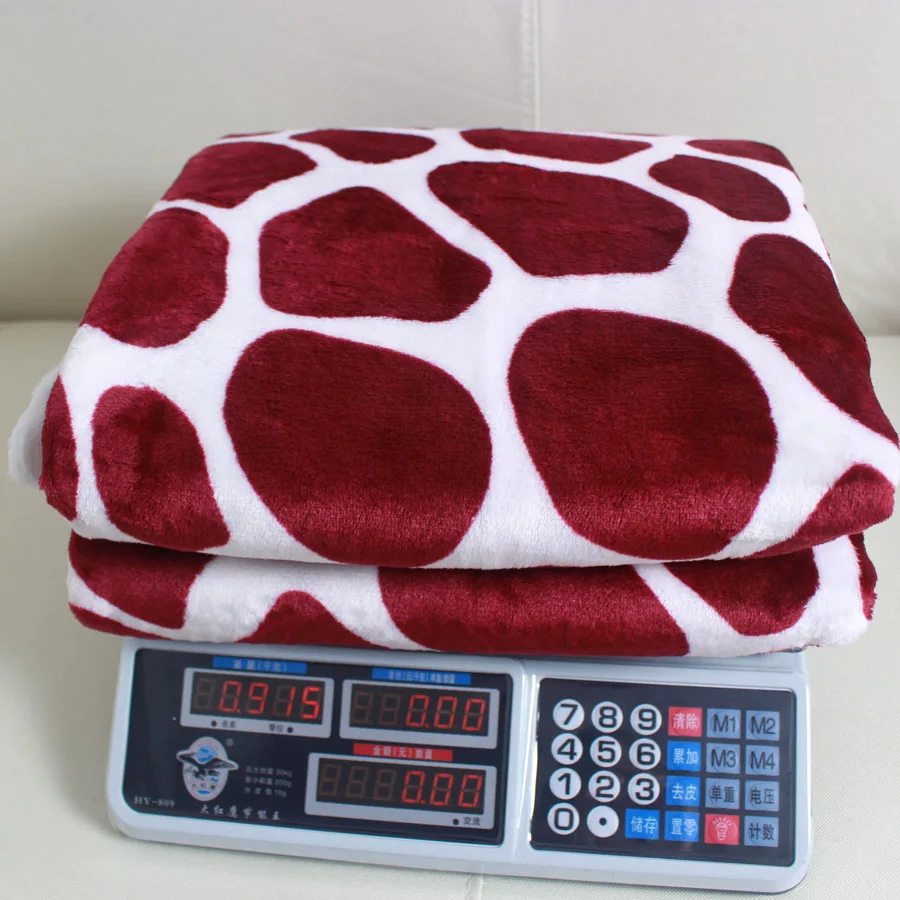 Зимнее одеяло бордовый красный Жираф кожа дизайн Король Королева фланелевые