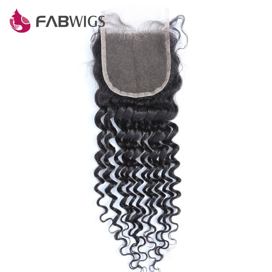 Fabwigs перуанские глубокие пучки волнистых волос с закрытием человеческие волосы