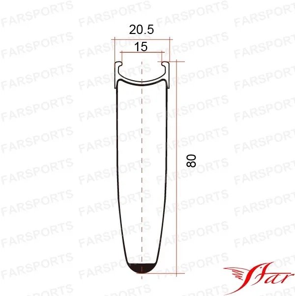 Отличные прочные карбоновые диски 80 мм обода из углеродного сплава для дорожного