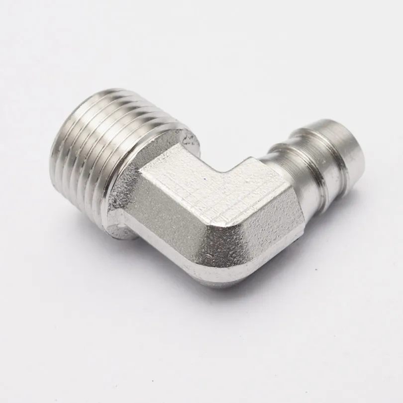 LTWFITTING 90 Degree Elbow Stainless Steel 316 Barb Fitting 1/2&quot ID Hose x Male NPT Air Gas | Обустройство дома