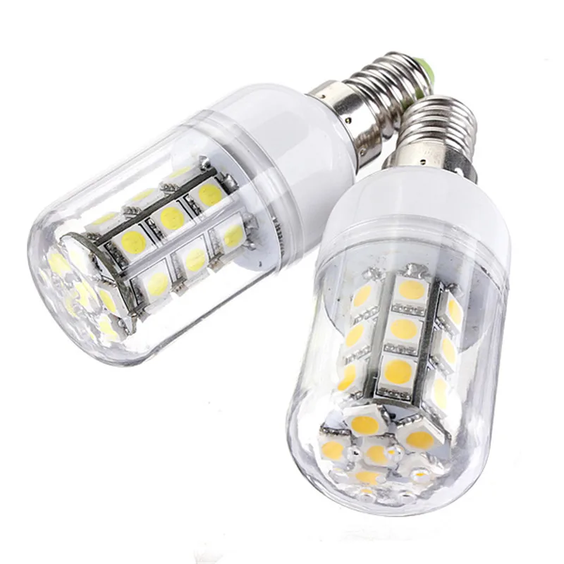 E14 энергосберегающий кукурузный светильник AC/DC12V Чистый/теплый белый 3W 350LM 27