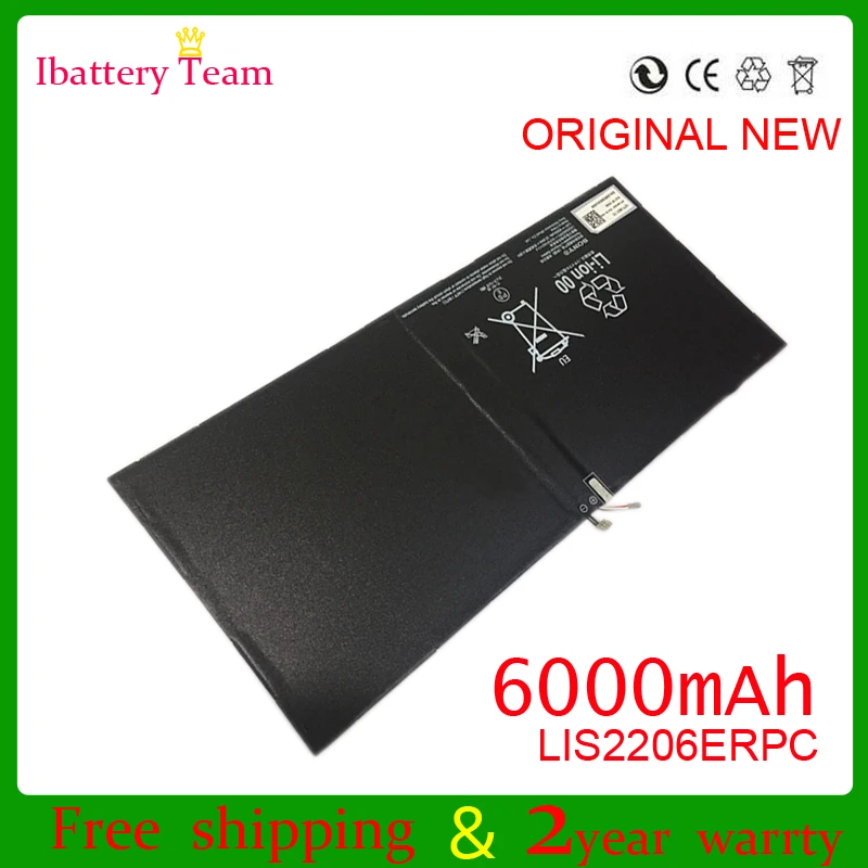 Оригинальный аккумулятор LIS2206ERPC для sony xperia Tablet z2 SGP 511 512 521 541 561 1ICP3/102/111 2 6000 мАч 22 8