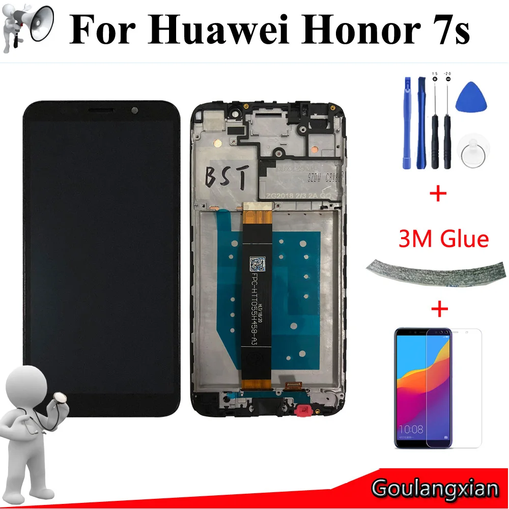 5 45 &quotAAA ЖК дисплей + рамка для Huawei Honor 7s DUA LX2 сенсорный экран дигитайзер сборки honor