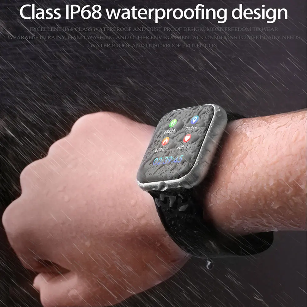 COXNAG P70 Смарт-часы 1,3 дюймов ips цветной экран IP68 профессиональный водонепроницаемый кровяное давление фитнес часы для Android IOS Apple