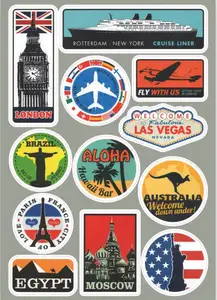 Хит продаж, DIY персонализированный Ретро стикер для багажа, велосипеда, ноутбука, стикер для Macbook, наклейка Mac