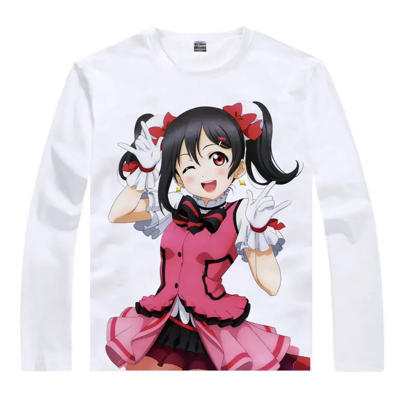 Рабу Raibu футболка Honoka Косака с модным принтом длинная Аниме Коллекция kawaii платье