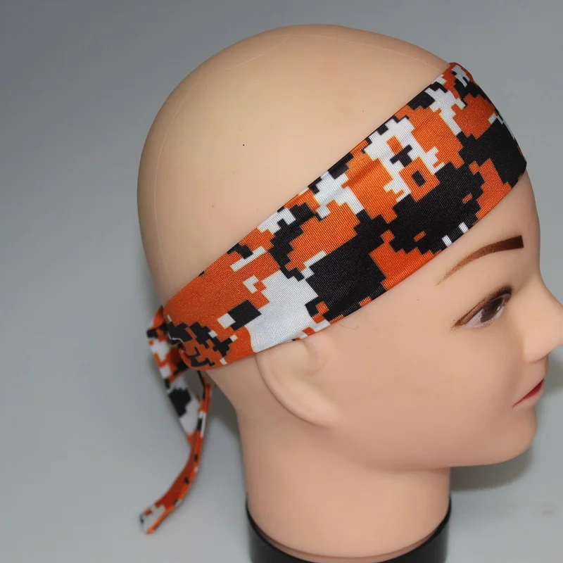 Оранжевый черный белый бейсбольный Софтбол галстук для головы сделай сам