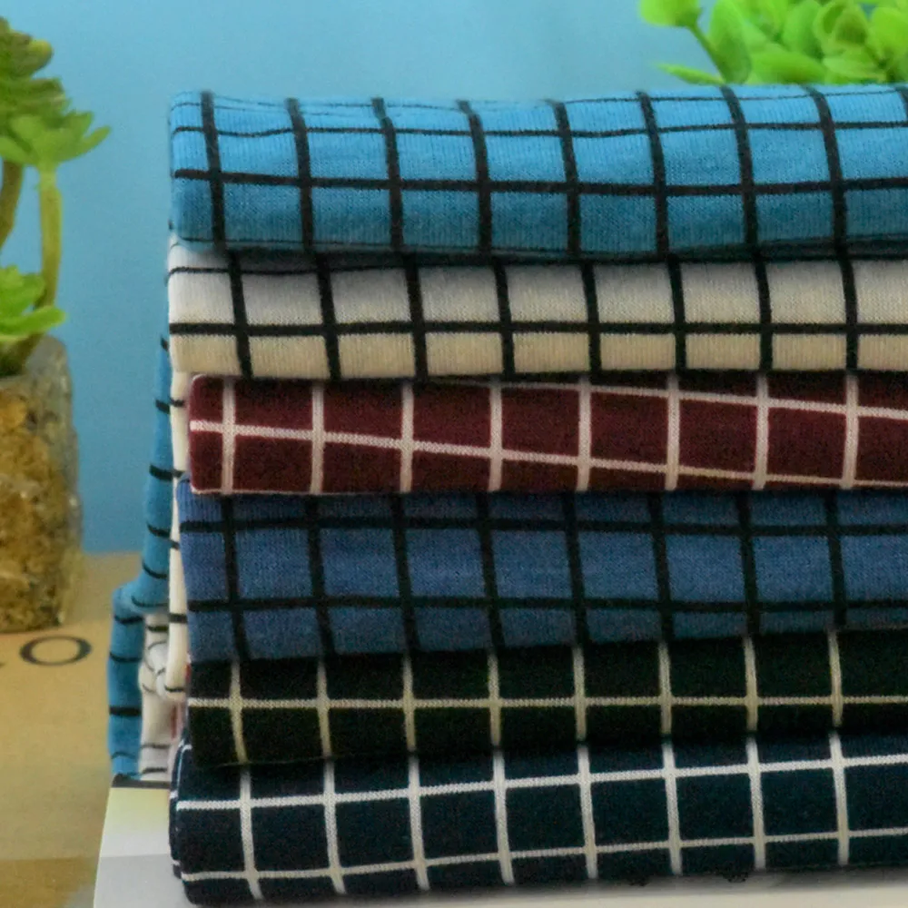 Клетчатая модная одежда с принтом 2018 ткань для шитья рубашка платье носки штаны