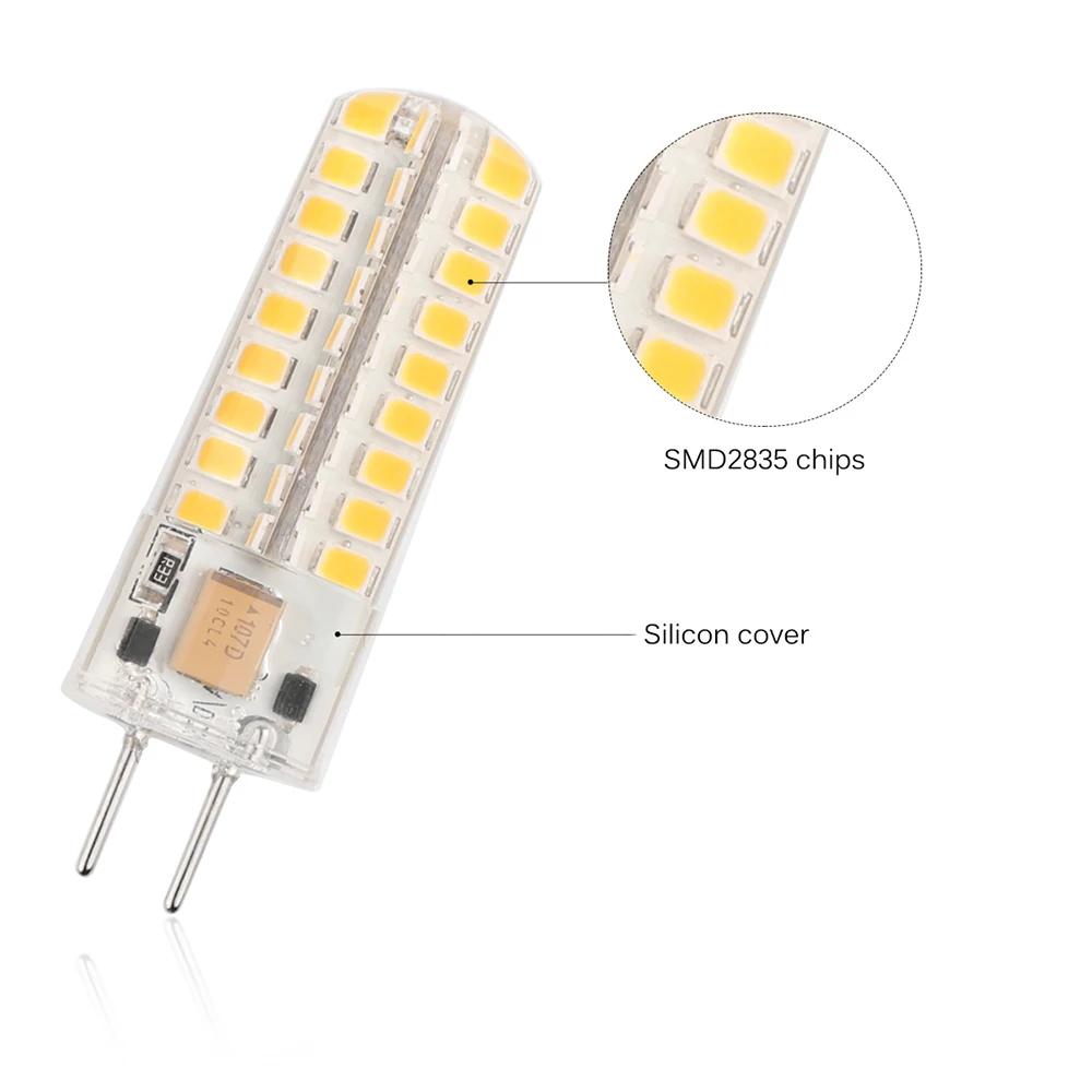 Konesky 7 Вт ночник 72 светодиодная Лампа 12В G6.35 SMD2835 Энергосберегающая для