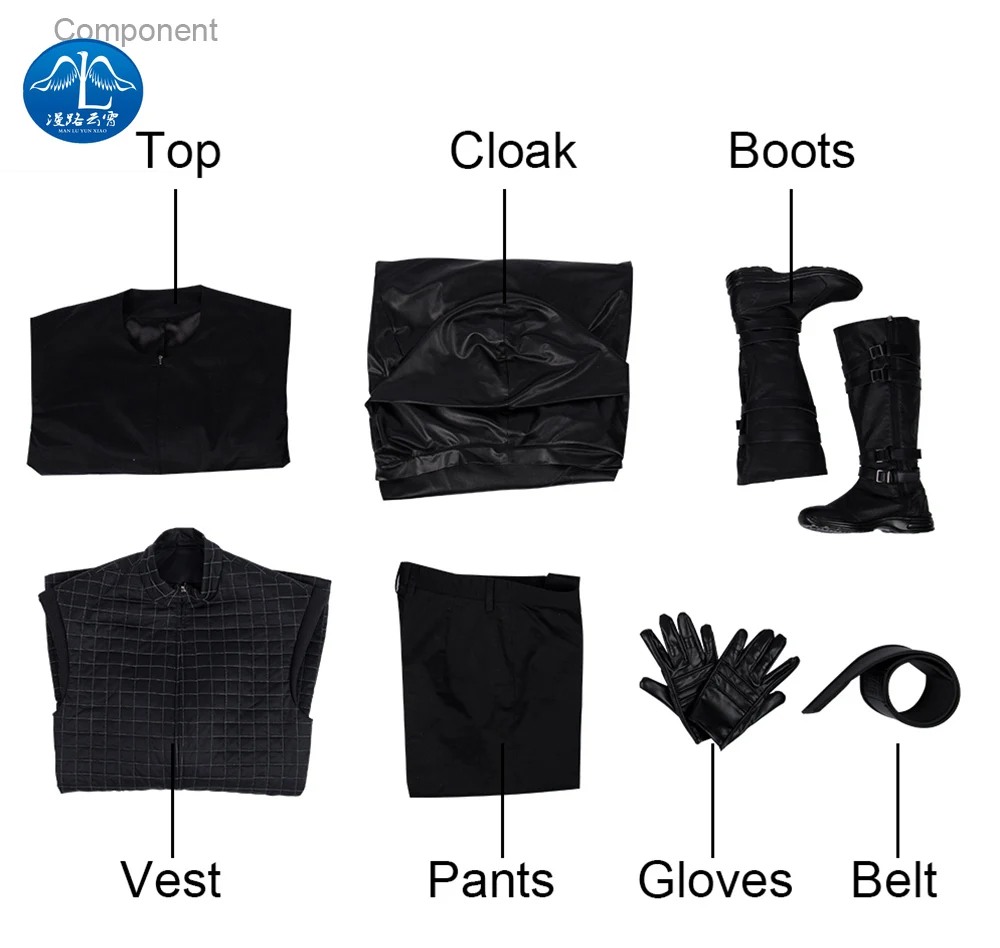 Manluyunxiao Star Wars 9 The Rise of Skywalker Kylo Ren Cosplay Costume Adult Men Movie Superhero Halloween Fullset Custome Made