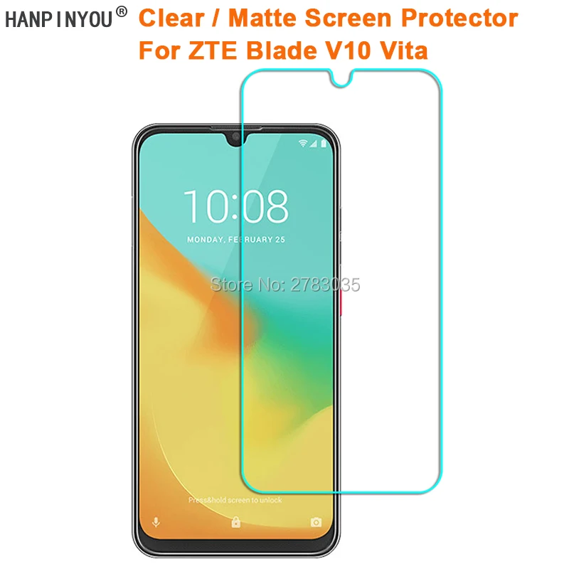 Прозрачная глянцевая/Антибликовая матовая защитная пленка для ZTE Blade V10 Vita 6 26