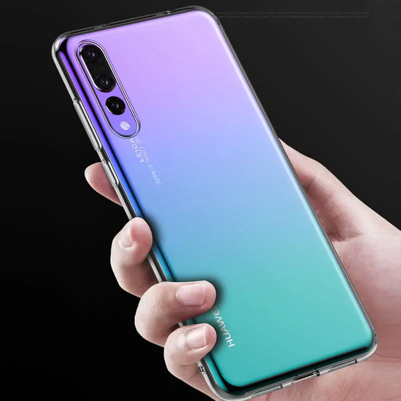 Ультратонкий Прозрачный чехол из ТПУ для Huawei P20 P30lite P30 Pro прозрачный мягкий Sinicon