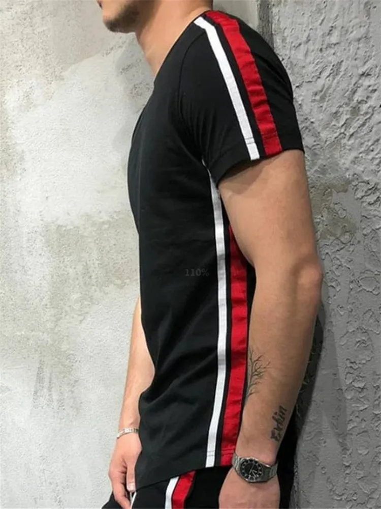 Мужская быстросохнущая футболка с коротким рукавом Спортивная для фитнеса