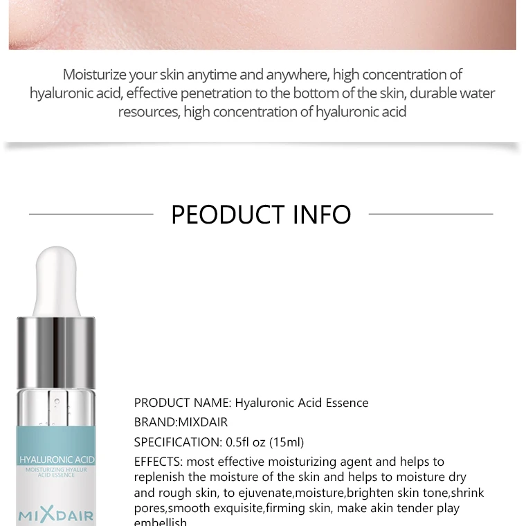 MIXDAIR Сыворотка для лица с гиалуроновой кислотой 24k Gold Essence serum витамин e c отбеливающая укрепляющая увлажняющая питательная коллагеновая кожа