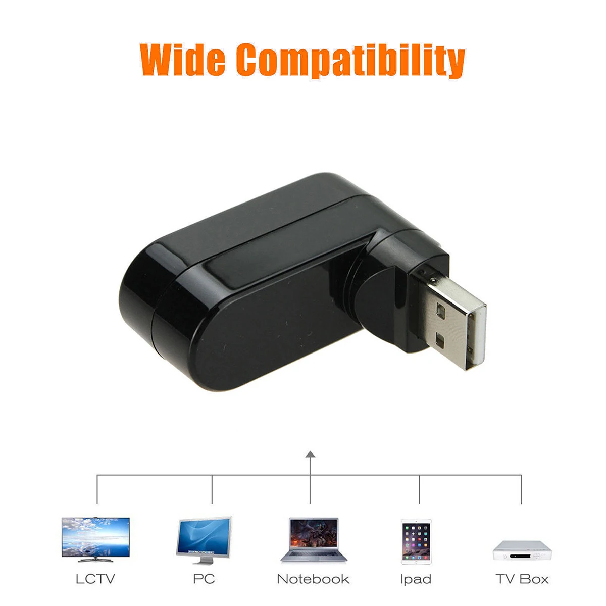 Высокое качество для ноутбука концентратор компьютера USB Поворотный сплиттер