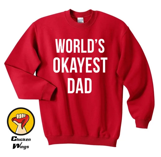 

World's Okayest Dad Christmas Gifts Crewneck Sweatshirt Unisex More Colors XS - 2XL
